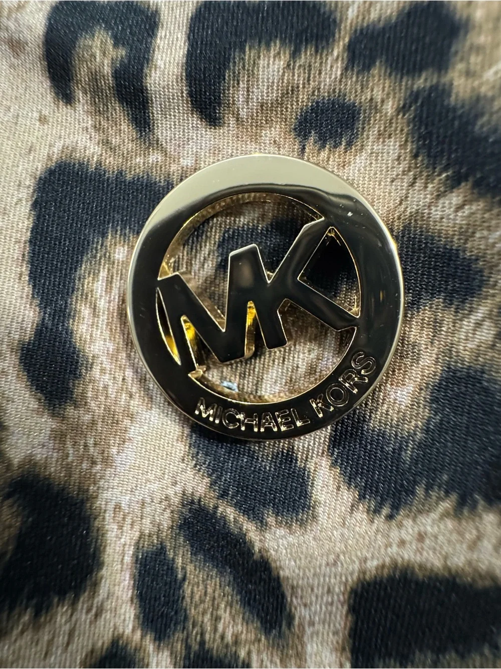NWT Michael Kors Leopard Print Hooded Anorak Jacket, Size M